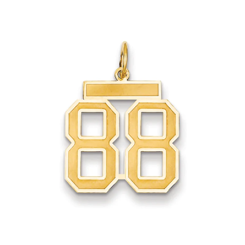 Modern Jewelry At Exclusive Discounts – Shop Today 14k Yellow Gold, Jersey Collection, Medium Number 88 Pendant Modern Jewelry At Exclusive Discounts – Shop Today 14k Yellow Gold, Jersey Collection, Medium Number 88 Pendant