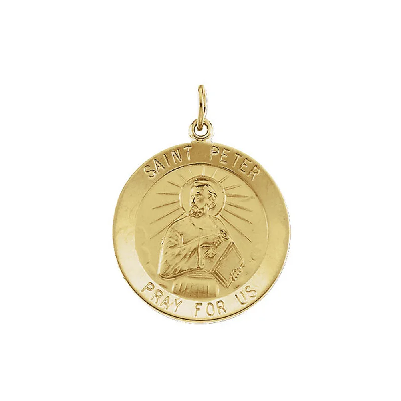 Grab Your Favorite Jewelry At The Lowest Prices 14k Yellow Gold Saint Peter Medal Disc Charm or Pendant, 25mm Grab Your Favorite Jewelry At The Lowest Prices 14k Yellow Gold Saint Peter Medal Disc Charm or Pendant, 25mm