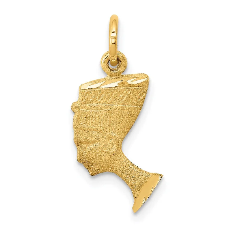 High-Quality Jewelry At A Fraction Of The Cost 14k Yellow Gold Satin Egyptian Nefertiti Charm Pendant High-Quality Jewelry At A Fraction Of The Cost 14k Yellow Gold Satin Egyptian Nefertiti Charm Pendant