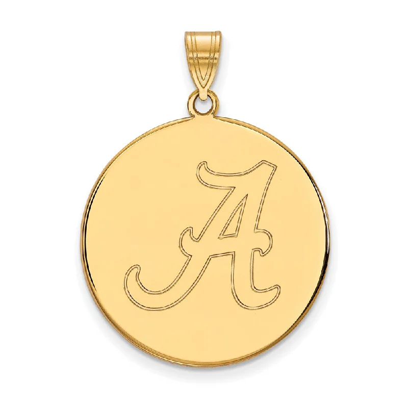 Elegant Jewelry, Exclusive Prices – Shop Now 14k Yellow Gold U. of Alabama XL Initial A Disc Pendant