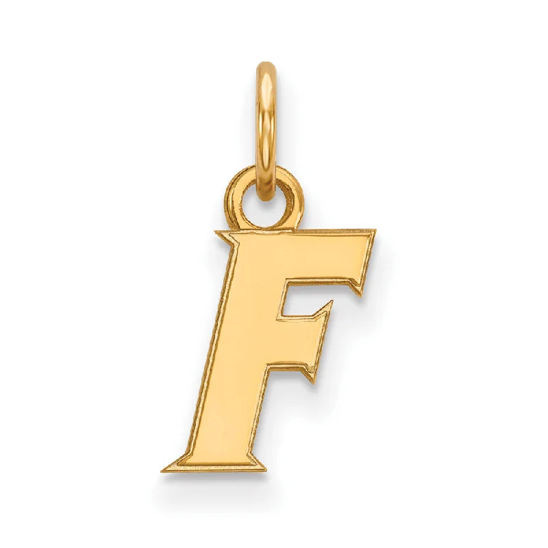 Jewelry Clearance Sale – Final Reductions 14k Yellow Gold U of Florida XS (Tiny) Initial F Charm or Pendant