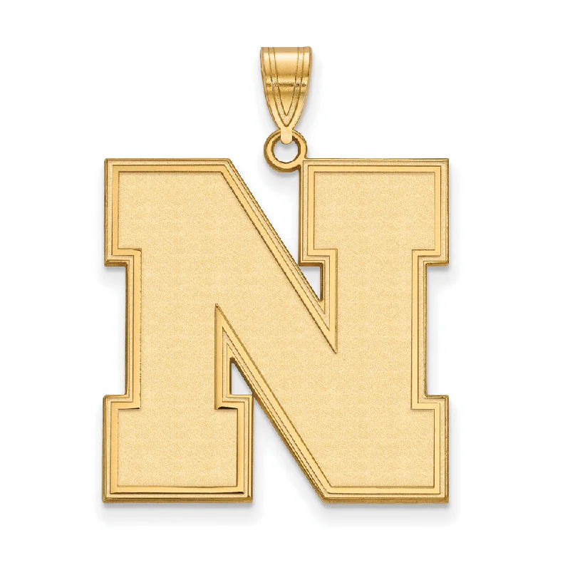Get The Sparkle You Love At Prices You Adore 14k Yellow Gold U. of Nebraska XL Initial N Pendant Get The Sparkle You Love At Prices You Adore 14k Yellow Gold U. of Nebraska XL Initial N Pendant