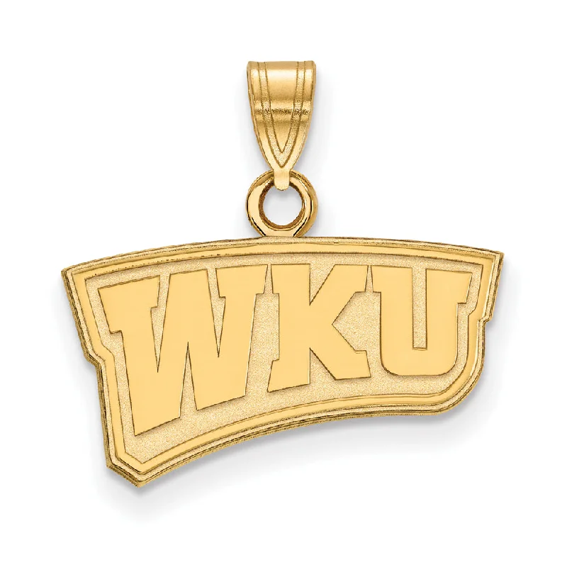 Unmissable Jewelry Sale – Shop Before It's Too Late 14k Yellow Gold Western Kentucky U. Small 'WKU' Pendant