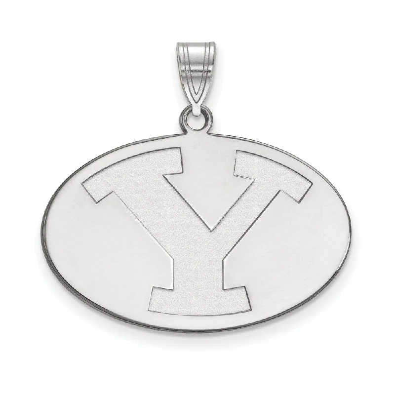 Jewelry Clearance – Final Chance To Save Big 10k White Gold Brigham Young U Large Initial Y Oval Pendant Jewelry Clearance – Final Chance To Save Big 10k White Gold Brigham Young U Large Initial Y Oval Pendant