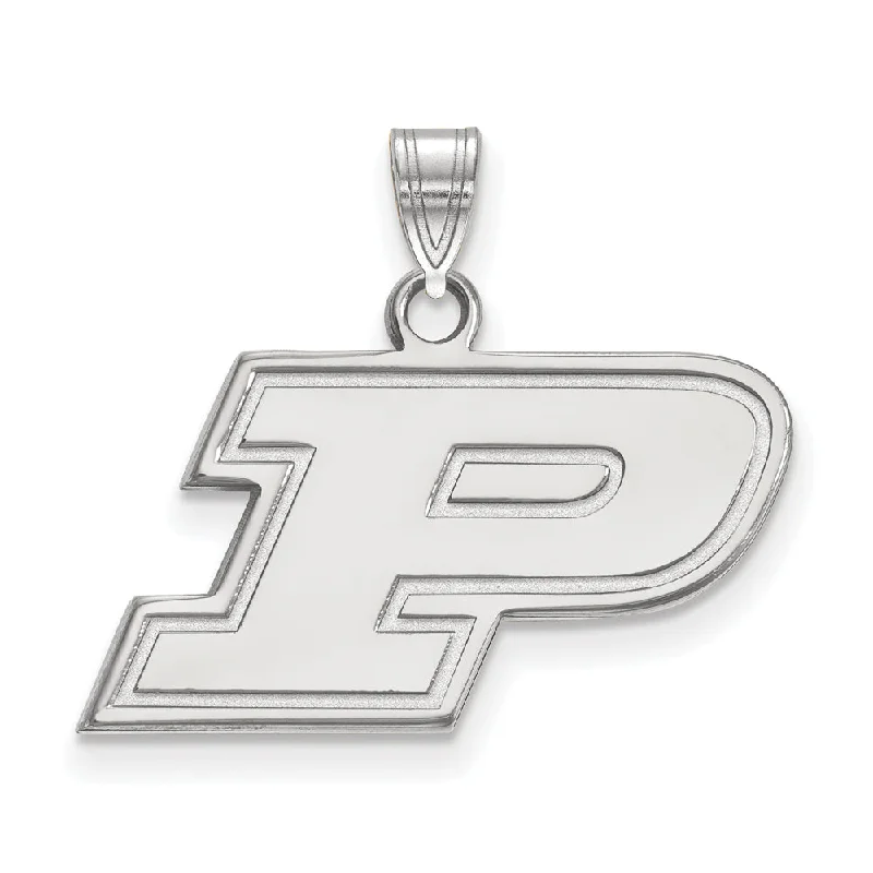 Dainty Floral Jewelry For Feminine Elegance 10k White Gold Purdue Small Initial P Pendant Dainty Floral Jewelry For Feminine Elegance 10k White Gold Purdue Small Initial P Pendant