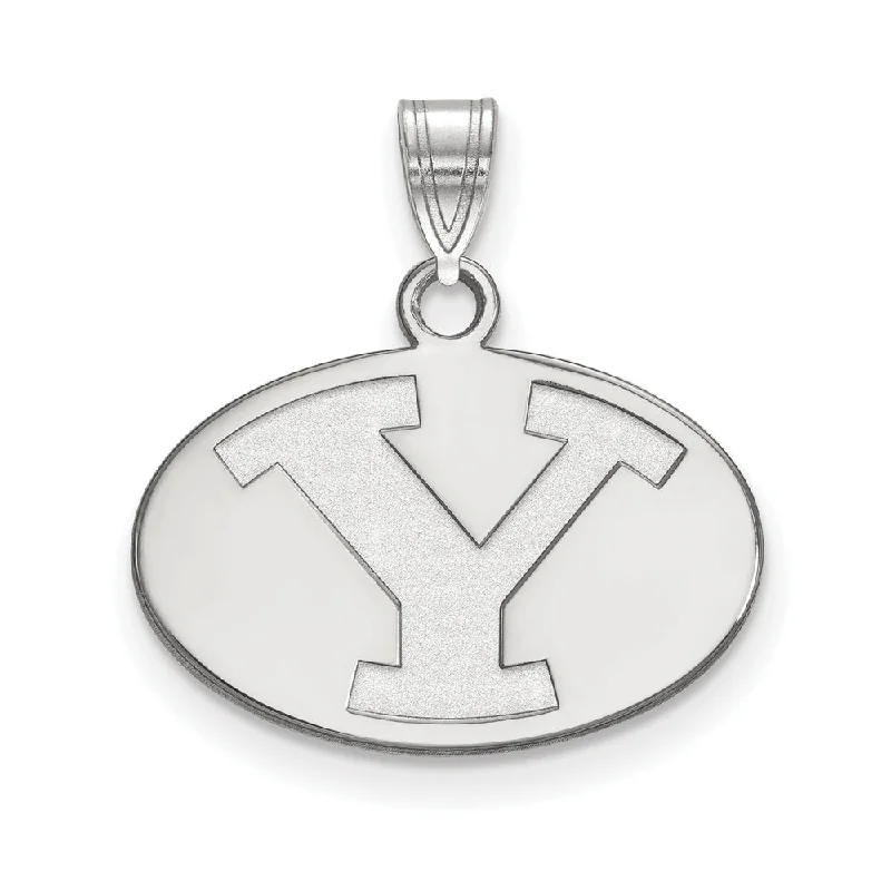 Jewelry Deals That Outshine The Rest 14k White Gold Brigham Young U Small Initial Y Oval Pendant Jewelry Deals That Outshine The Rest 14k White Gold Brigham Young U Small Initial Y Oval Pendant