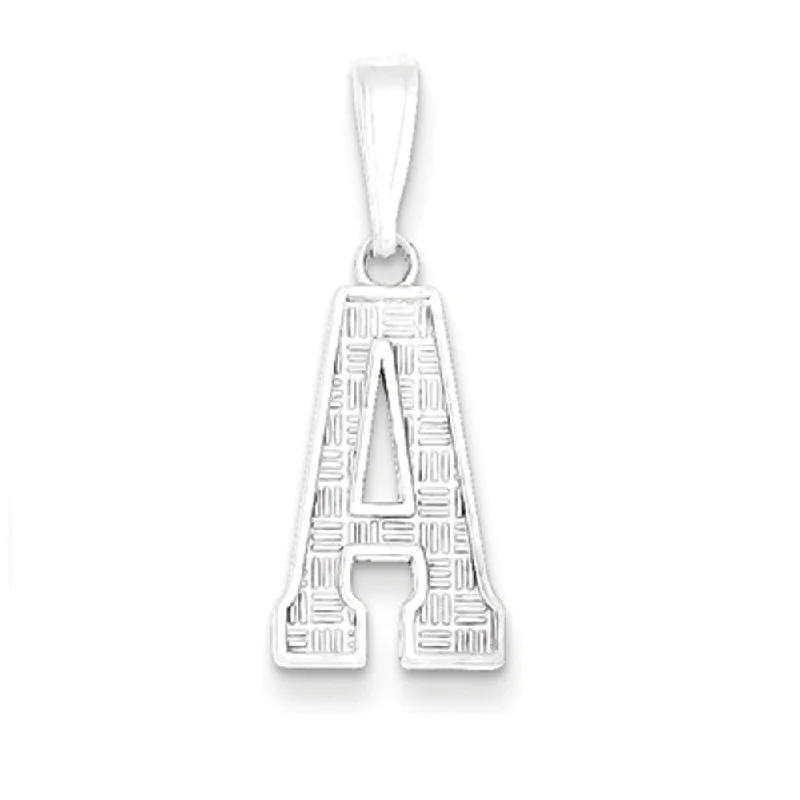 Get Your Favorite Jewelry At The Best Price Sterling Silver, Sami Collection, Textured Block Initial A Pendant Get Your Favorite Jewelry At The Best Price Sterling Silver, Sami Collection, Textured Block Initial A Pendant