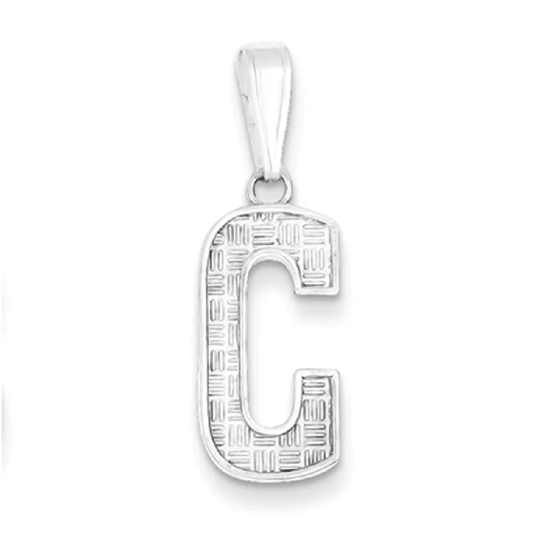 Jewelry Clearance Sale – Final Reductions Sterling Silver, Sami Collection, Textured Block Initial C Pendant Jewelry Clearance Sale – Final Reductions Sterling Silver, Sami Collection, Textured Block Initial C Pendant