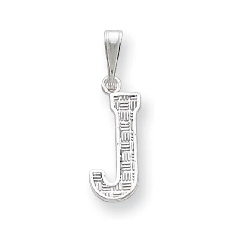 Timeless Jewelry At Special Discount Rates Sterling Silver, Sami Collection, Textured Block Initial J Pendant Timeless Jewelry At Special Discount Rates Sterling Silver, Sami Collection, Textured Block Initial J Pendant