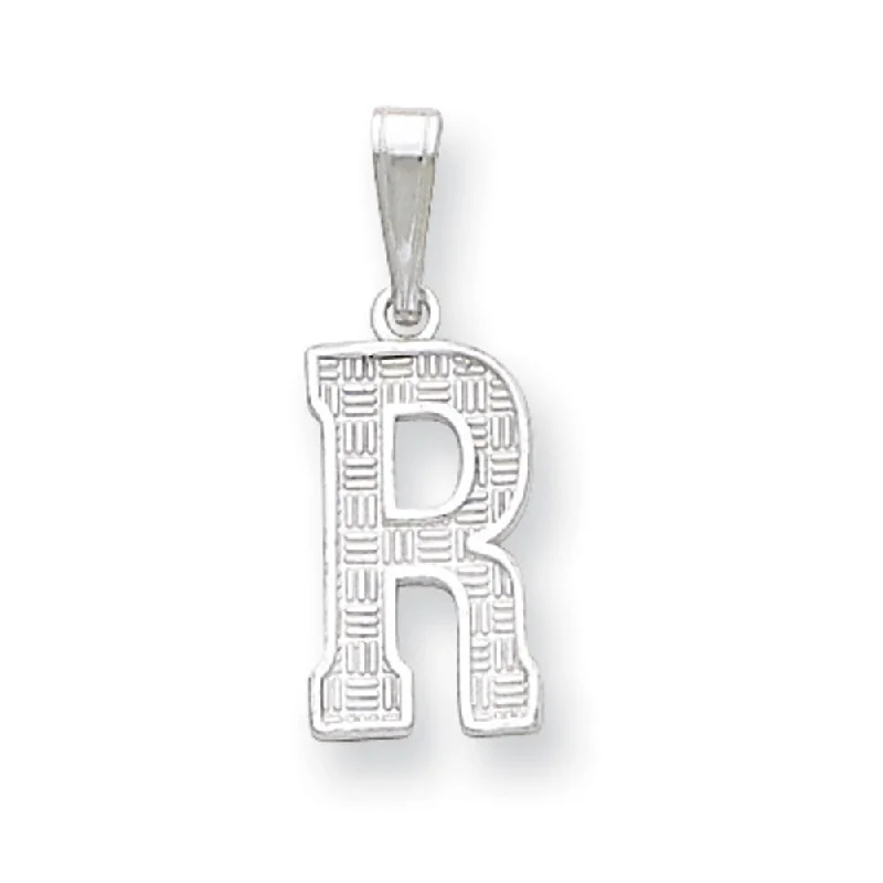 Fashion-Forward Jewelry At Incredible Prices Sterling Silver, Sami Collection, Textured Block Initial R Pendant Fashion-Forward Jewelry At Incredible Prices Sterling Silver, Sami Collection, Textured Block Initial R Pendant