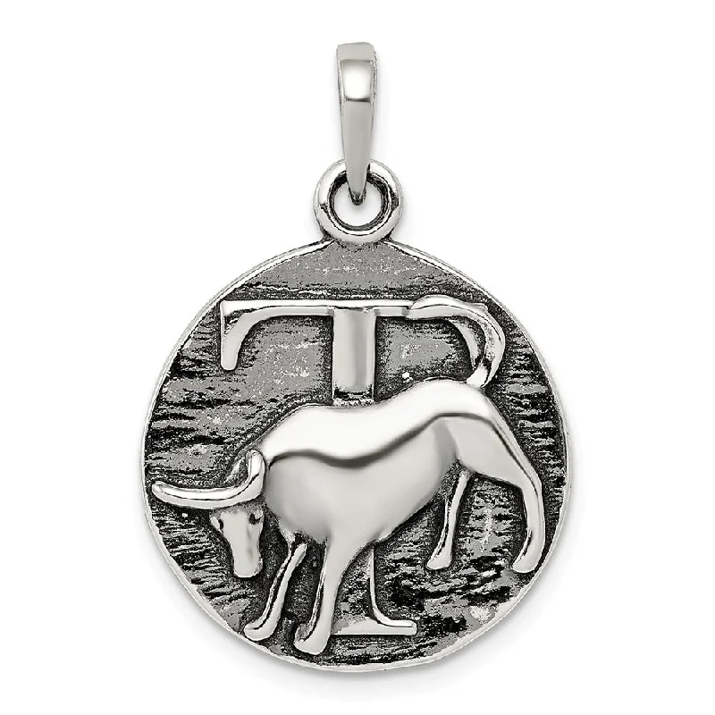 Buy More, Save More On Stunning Jewelry Pieces Sterling Silver Taurus the Bull Zodiac Embossed Circle Pendant Buy More, Save More On Stunning Jewelry Pieces Sterling Silver Taurus the Bull Zodiac Embossed Circle Pendant