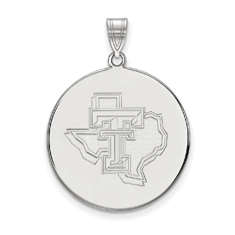 Discounted Jewelry For A Glamorous Look Sterling Silver Texas Tech U. XL Disc Pendant Discounted Jewelry For A Glamorous Look Sterling Silver Texas Tech U. XL Disc Pendant