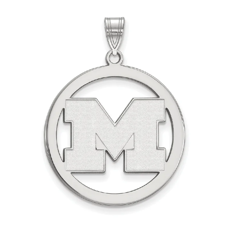 Make Your Outfit Shine With Discounted Jewelry Sterling Silver U. of Michigan XL Initial M Circle Pendant Make Your Outfit Shine With Discounted Jewelry Sterling Silver U. of Michigan XL Initial M Circle Pendant