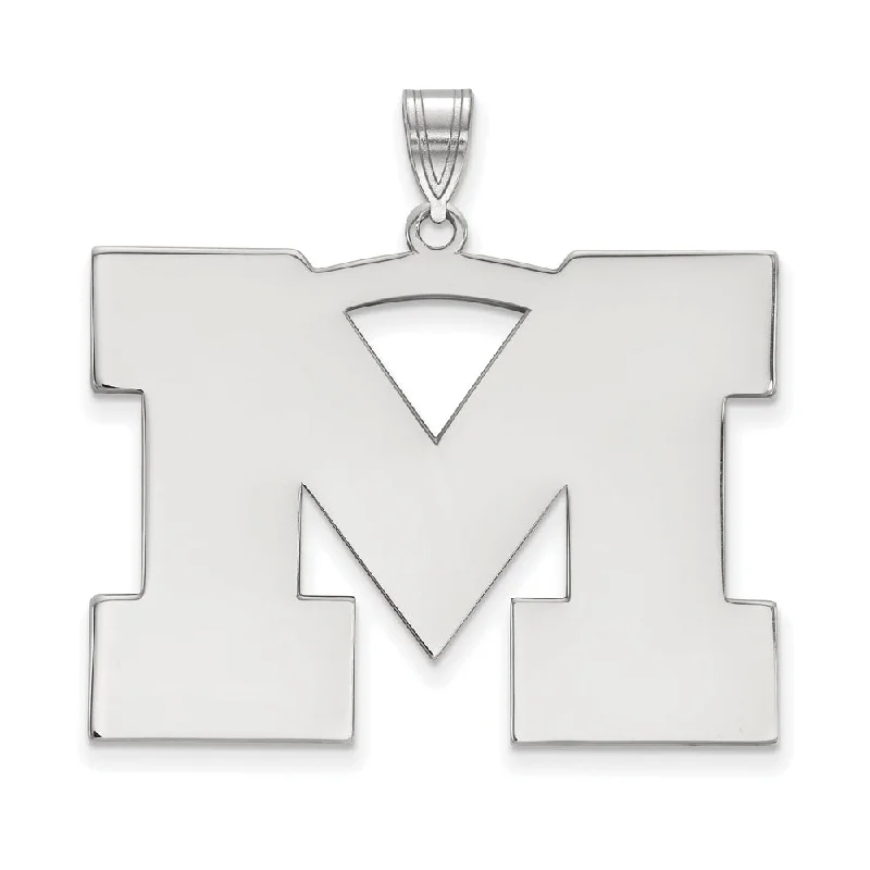 Big Discounts On Elegant Jewelry Collections Sterling Silver U. of Michigan XL Initial M Pendant Big Discounts On Elegant Jewelry Collections Sterling Silver U. of Michigan XL Initial M Pendant