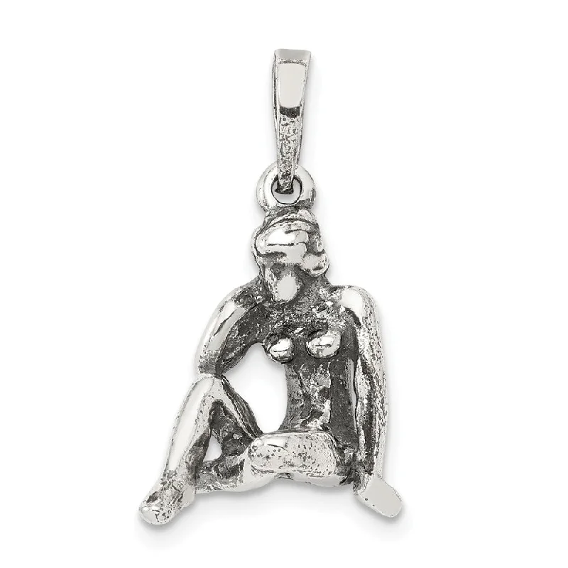 Personalized Jewelry Sale – Meaningful Gifts At Great Prices Sterling Silver Virgo the Virgin Zodiac 3D Antiqued Pendant