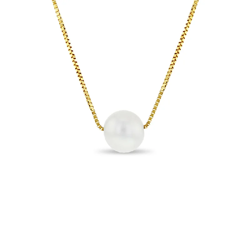 Personalized Jewelry At Special Discount Rates 14k Gold Bold Pearl Women's Necklace Personalized Jewelry At Special Discount Rates 14k Gold Bold Pearl Women's Necklace