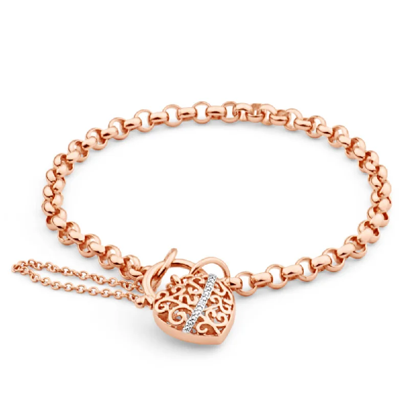 Exclusive Jewelry Markdowns – Limited-Time Offer 9ct Rose Gold Fancy Padlock Belcher Bracelet Exclusive Jewelry Markdowns – Limited-Time Offer 9ct Rose Gold Fancy Padlock Belcher Bracelet