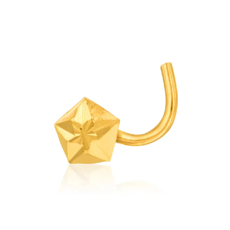 Sparkle On A Budget – Fine Jewelry For Less 9ct Yellow Gold 4mm Diamond Cut Pentagon Nose Stud Sparkle On A Budget – Fine Jewelry For Less 9ct Yellow Gold 4mm Diamond Cut Pentagon Nose Stud
