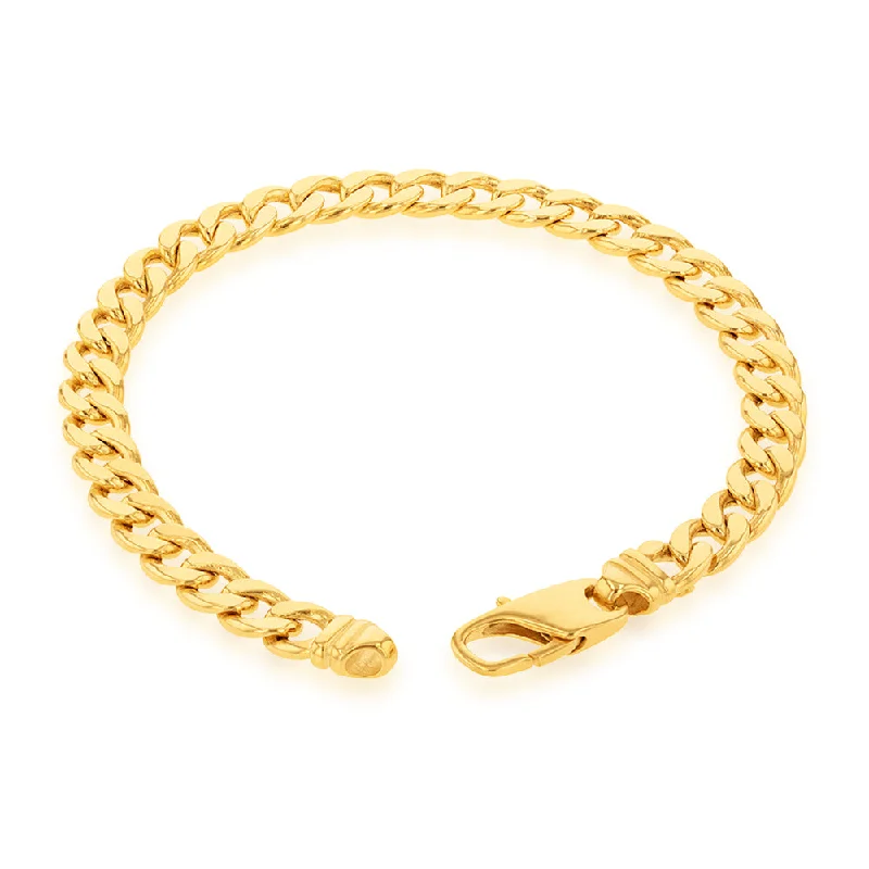 Personalized Engraved Jewelry For Meaningful Gifts 9ct Yellow Gold Copper Filled Curb 22cm Bracelet 190Gauge Personalized Engraved Jewelry For Meaningful Gifts 9ct Yellow Gold Copper Filled Curb 22cm Bracelet 190Gauge