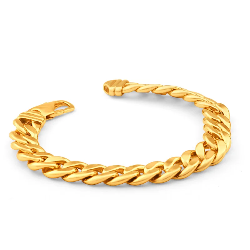 Personalized Jewelry Sale – Meaningful Gifts At Great Prices 9ct Yellow Gold Copper Filled Curb 22cm Bracelet 300 Gauge