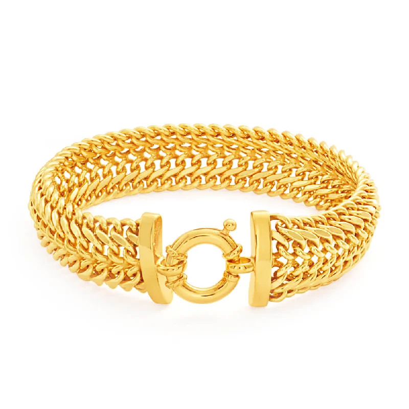 Premium Jewelry Now Available At Special Discounts 9ct Yellow Gold Silver Filled 20cmx11mm wide Mesh Bracelet Premium Jewelry Now Available At Special Discounts 9ct Yellow Gold Silver Filled 20cmx11mm wide Mesh Bracelet