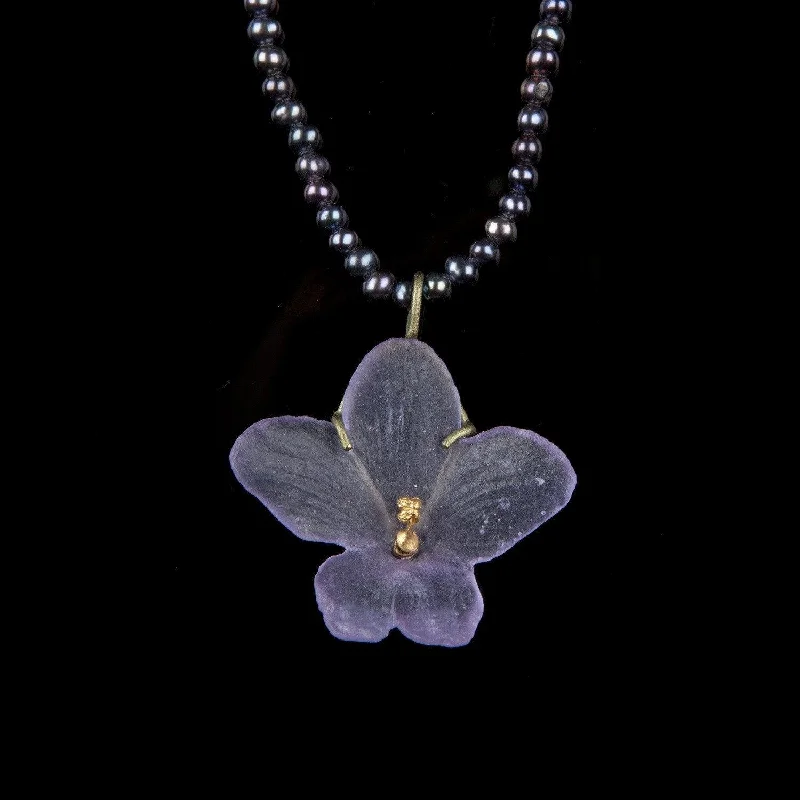 Unmissable Jewelry Clearance – Final Reductions African Violet Pendant - Pearl