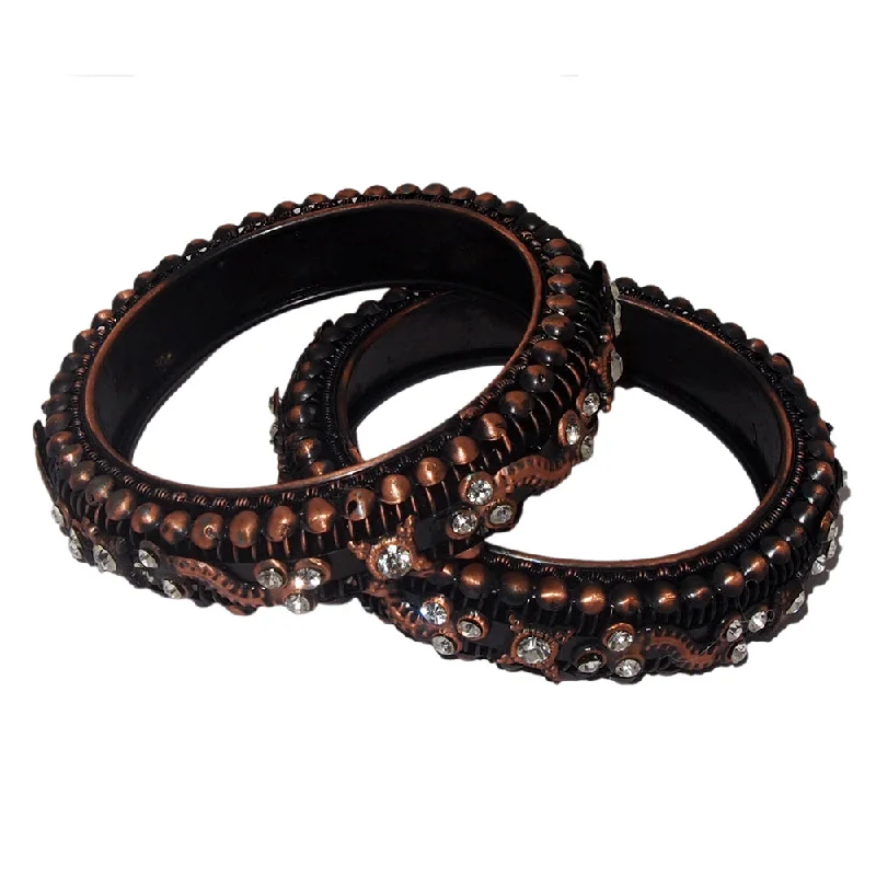 Trending Jewelry Styles Now At Limited-Time Discounts Bhavi Jewels Gold Plated Austrian Stone Bangles Set
