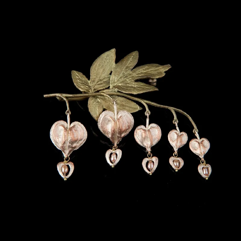 High-Quality Gemstone Jewelry For Special Occasions Bleeding Heart Brooch