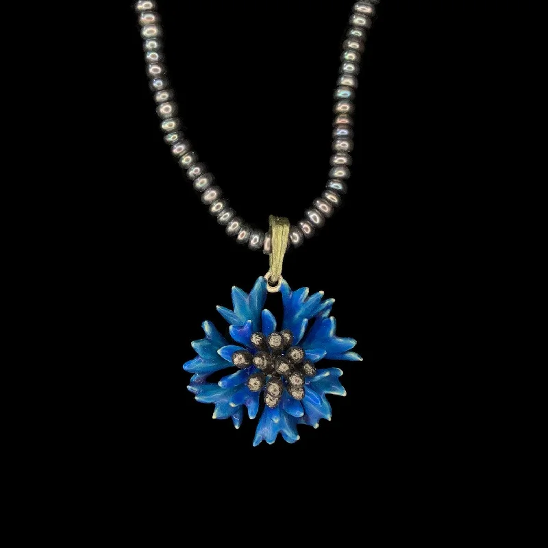 Premium Diamond Jewelry For Unforgettable Moments Blue Cornflower Necklace