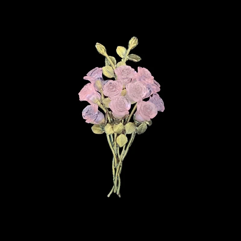 Flash Sale On Exquisite Jewelry – Don't Miss Out Blushing Rose Brooch - Bouquet