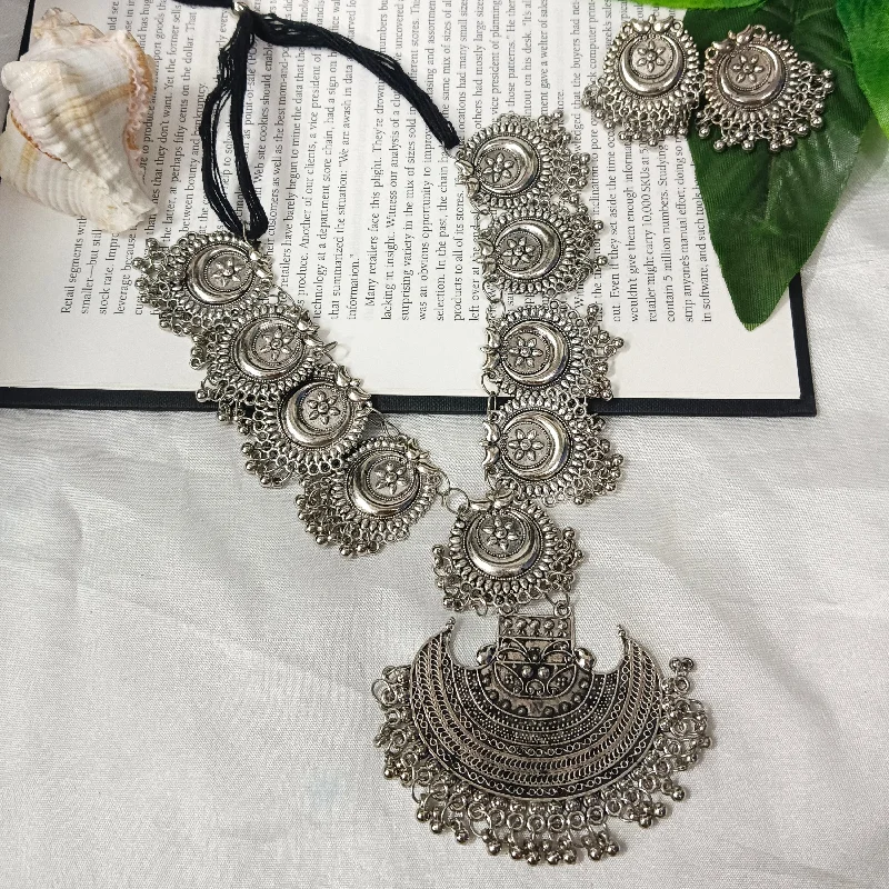 Exclusive Jewelry Bundles At Discounted Rates JewelMaze Oxidised Plated Long Necklace Set - 10681168OX Exclusive Jewelry Bundles At Discounted Rates JewelMaze Oxidised Plated Long Necklace Set - 10681168OX