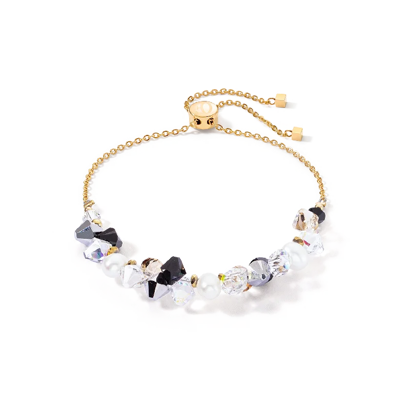 Luxury Jewelry Now At Special Promotional Rates Bracelet Dancing Crystals & Pearls silver-black Luxury Jewelry Now At Special Promotional Rates Bracelet Dancing Crystals & Pearls silver-black