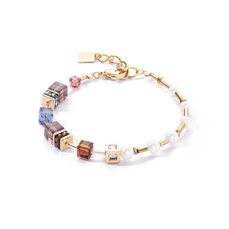 Romantic Heart-Shaped Jewelry For Special Gifts Bracelet GeoCUBE® Fusion Precious Pearl Mix gold-autumn Romantic Heart-Shaped Jewelry For Special Gifts Bracelet GeoCUBE® Fusion Precious Pearl Mix gold-autumn