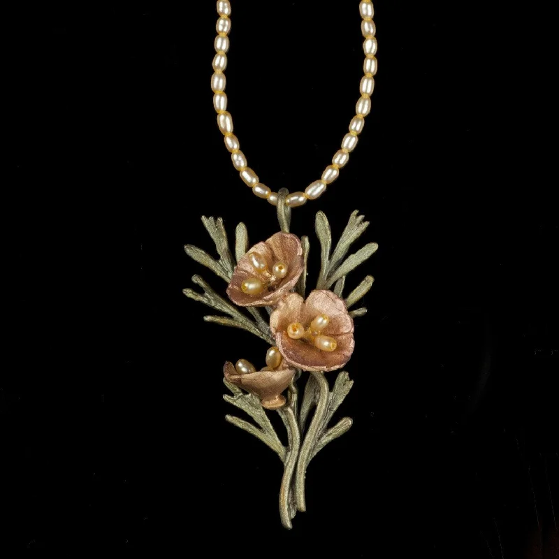 Huge Savings On Timeless Jewelry Collections California Poppy Pendant - Three Flowers Huge Savings On Timeless Jewelry Collections California Poppy Pendant - Three Flowers