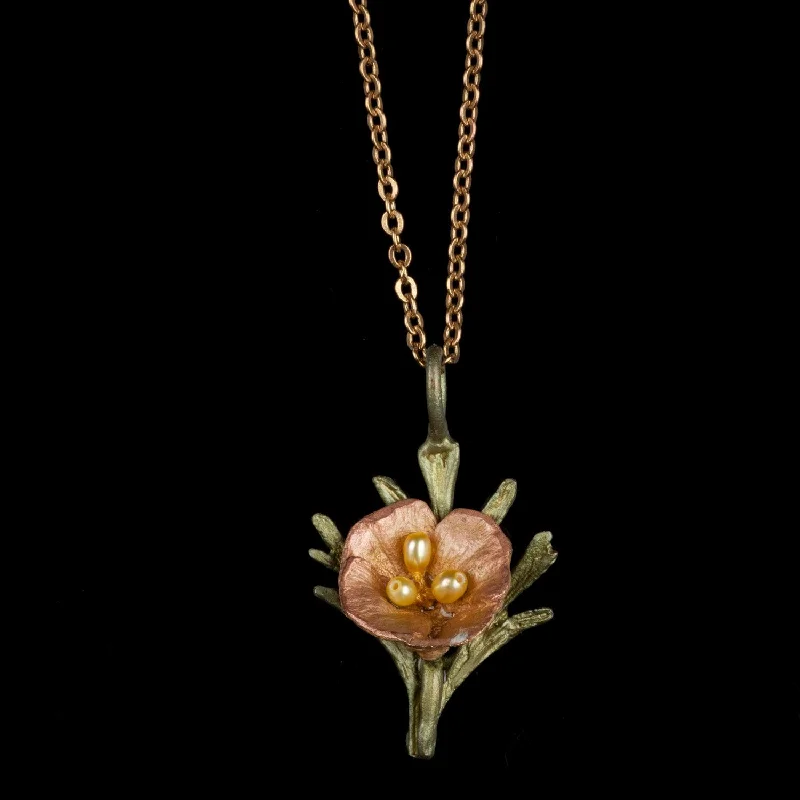 Luxury Jewelry At Unbeatable Discounts California Poppy Pendant - Petite Flower
