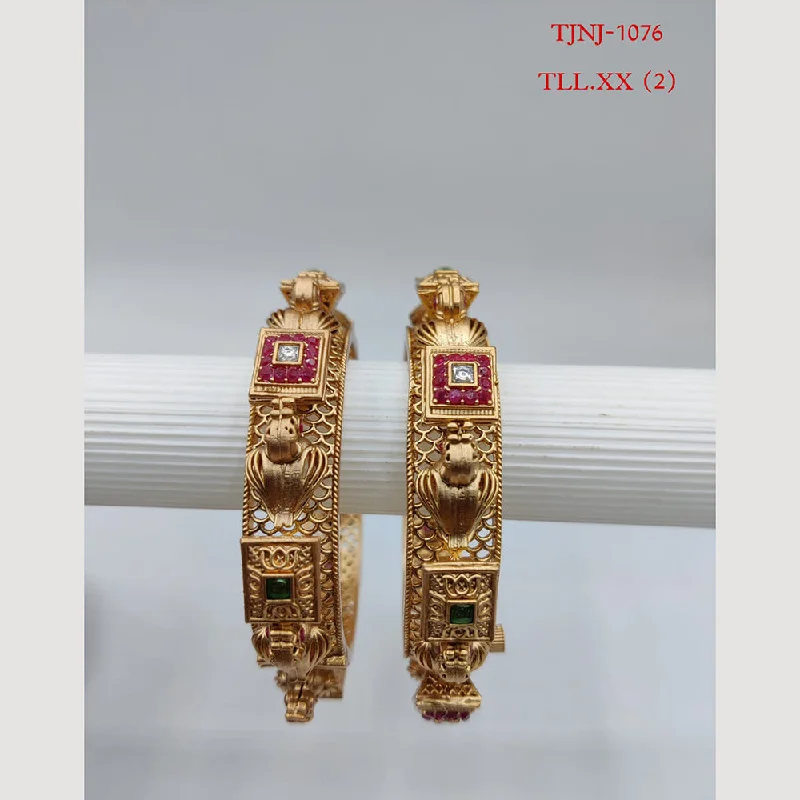 Customized Silver Jewelry For Unique Style Choice Gold Plated Pota Stone Bangles Set Customized Silver Jewelry For Unique Style Choice Gold Plated Pota Stone Bangles Set