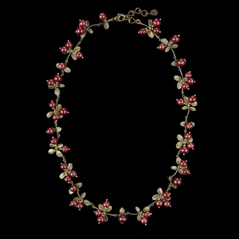 Chic, Trendy, And Affordable Jewelry Sale Cranberry Necklace - Cluster