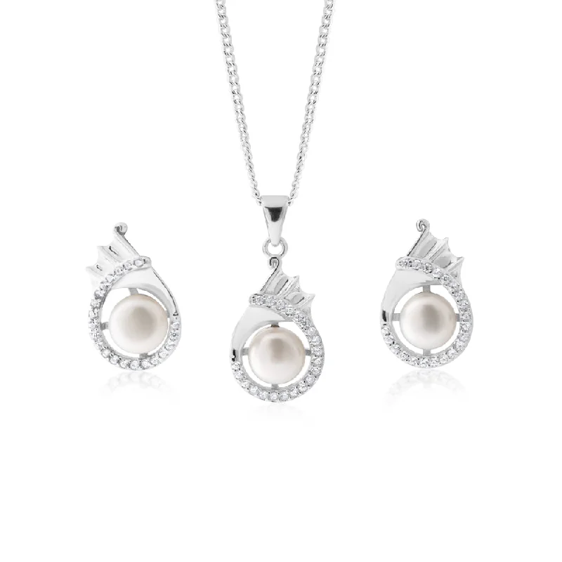 Shop Dazzling Jewelry With Special Promotional Discounts FRESHWATER PEARL EARRINGS & PENDANT SET SS WITH CHAIN Shop Dazzling Jewelry With Special Promotional Discounts FRESHWATER PEARL EARRINGS & PENDANT SET SS WITH CHAIN