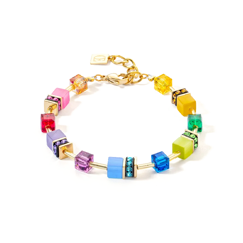 Discounted Jewelry For A Glamorous Look GeoCUBE® Iconic Layer bracelet gold-rainbow Discounted Jewelry For A Glamorous Look GeoCUBE® Iconic Layer bracelet gold-rainbow