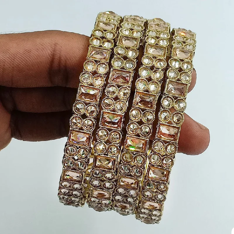 Luxury Jewelry Sale – Sparkle For Less Jcm Gold Plated Crystal Stone Bangle Set