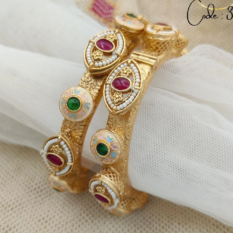 Limited Stock On Premium Jewelry At Low Prices Jewel Addiction Copper Rajwadi Finish Openable Bangles Set Limited Stock On Premium Jewelry At Low Prices Jewel Addiction Copper Rajwadi Finish Openable Bangles Set