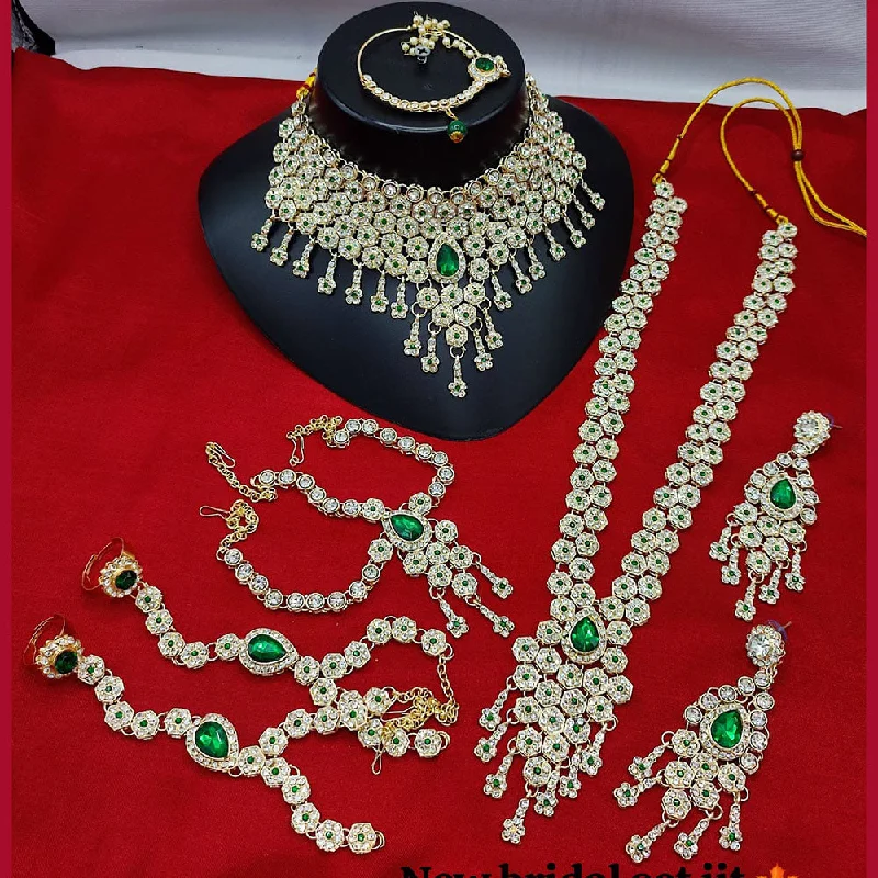 Jewelry Clearance Sale – Final Reductions JewelMaze Gold Plated Austrian Stone And Beads Bridal Set Jewelry Clearance Sale – Final Reductions JewelMaze Gold Plated Austrian Stone And Beads Bridal Set
