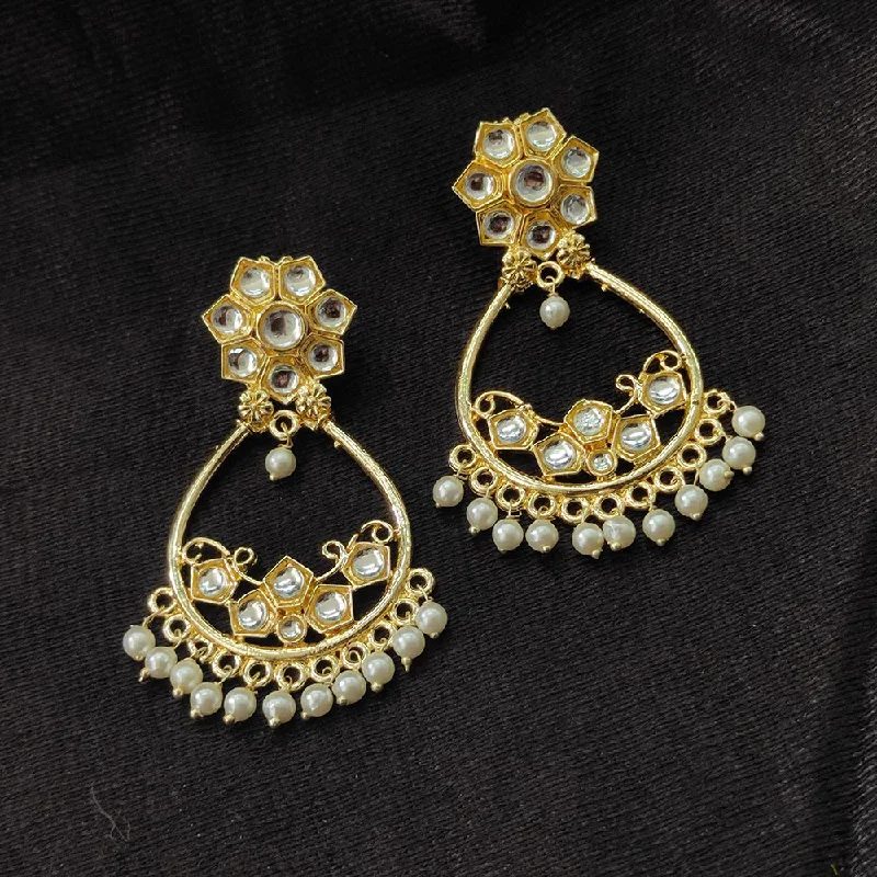 Versatile Layering Jewelry For Effortless Chic JewelMaze Gold Plated Kundan Stone Dangler Earrrings - 8909130262826 Versatile Layering Jewelry For Effortless Chic JewelMaze Gold Plated Kundan Stone Dangler Earrrings - 8909130262826
