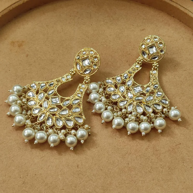 Eco-Friendly Sustainable Jewelry For Conscious Buyers JewelMaze Gold Plated Kundan Stone Dangler Earrrings - 8909130262833 Eco-Friendly Sustainable Jewelry For Conscious Buyers JewelMaze Gold Plated Kundan Stone Dangler Earrrings - 8909130262833