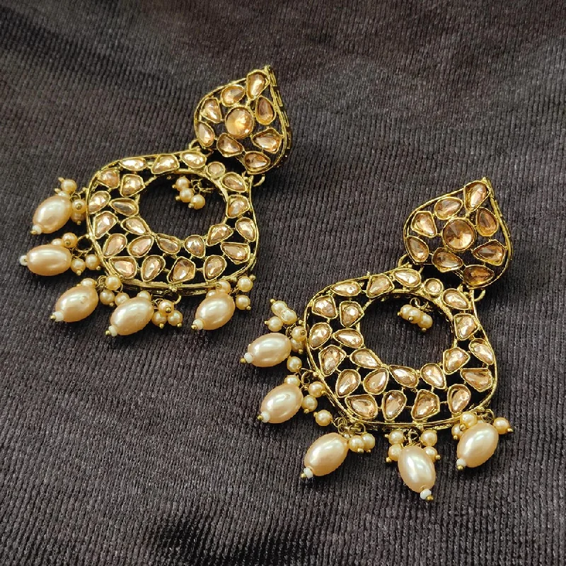 Clearance Sale On High-End Jewelry Collections JewelMaze Gold Plated Kundan Stone Dangler Earrrings - 8909130262932 Clearance Sale On High-End Jewelry Collections JewelMaze Gold Plated Kundan Stone Dangler Earrrings - 8909130262932