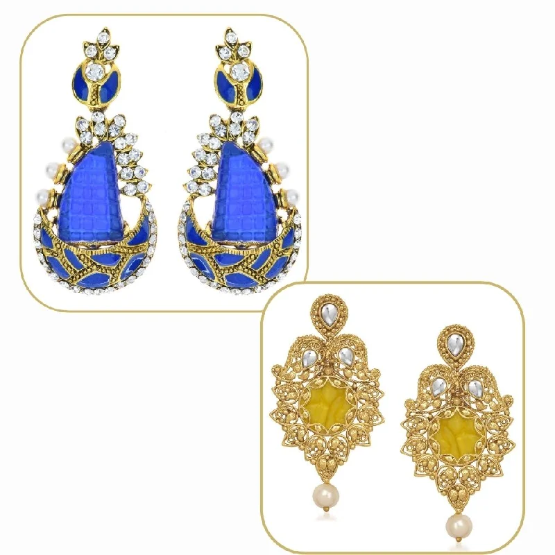Premium Jewelry Now Available At Special Discounts JewelMaze Set of 2 Earrings Combo