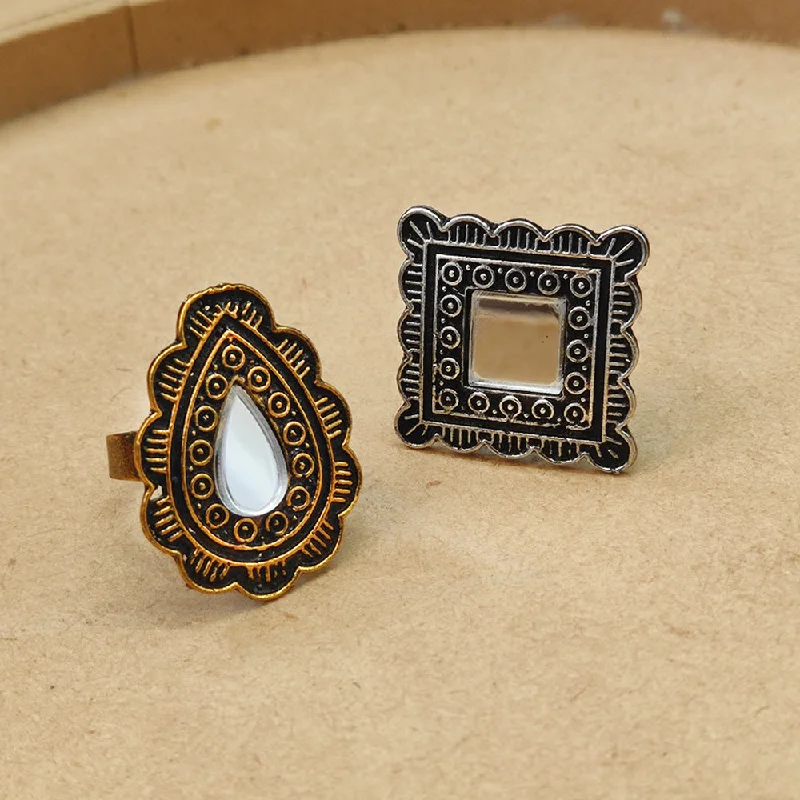 Bestselling Jewelry At Special Promotional Rates JewelMaze Set of 2 Rings Combo