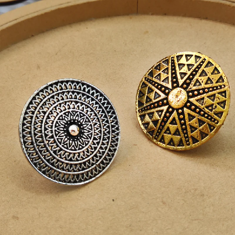 Grab Your Favorite Jewelry At The Lowest Prices JewelMaze Set of 2 Rings Combo