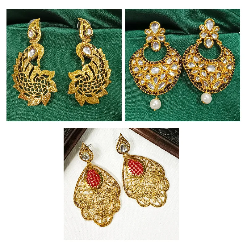 Limited-Time Offer On Elegant Jewelry Pieces JewelMaze Set of 3 Earrings Combo