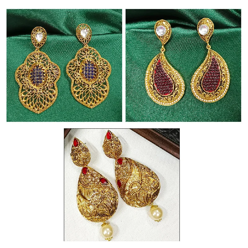 Trending Jewelry Styles Now At Limited-Time Discounts JewelMaze Set of 3 Earrings Combo Trending Jewelry Styles Now At Limited-Time Discounts JewelMaze Set of 3 Earrings Combo